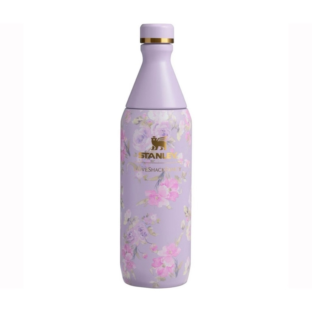 LOVESHACKFANCY x STANLEY Limited Edition Lavender Purple Floral Slim Bottle 20oz